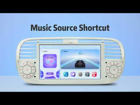 [IQ7450FLCP] Upgrade Your Fiat 500! XTRONS Android Stereo: Wireless CarPlay, 8GB RAM,256GB,DTS Sound