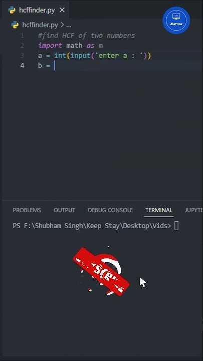 find HCF of any two number using python #shorts #shorts - YouTube