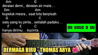 Kunci Gitar  DERMAGA BIRU   - THOMAS ARYA ( Chord Gitar ,Lirik Lagu,Strumming )
