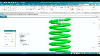 Drawing a spring coil  in Solid edge.