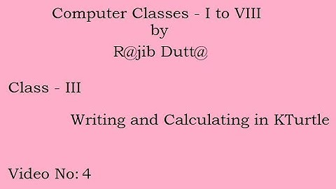 Writing and Calculating in KTurtle V4