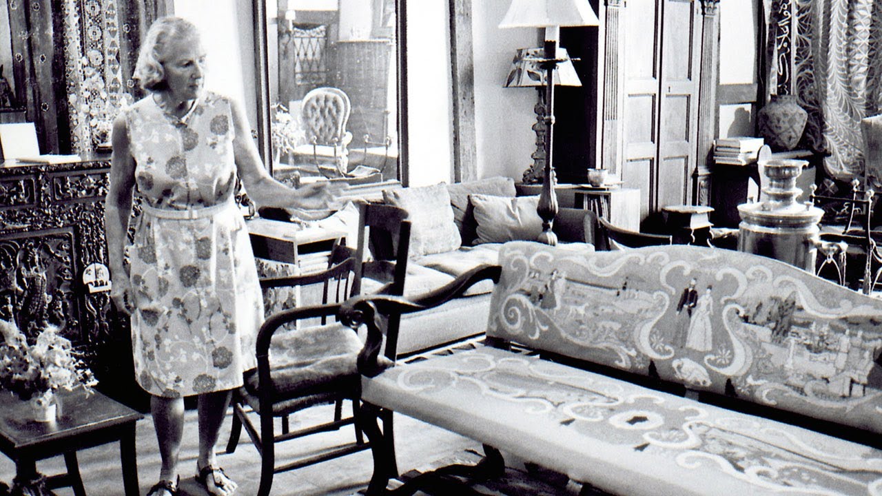 Italian Carved Needlepoint Sofa - Greater Light on Nantucket