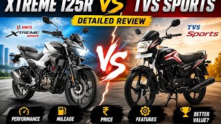 👉 😱Hero Xtreme 125R vs TVS Sports detailed review🌾➡️🏙️ ⚠️#heroxtreme125r #heroxtreme #xtreme125r