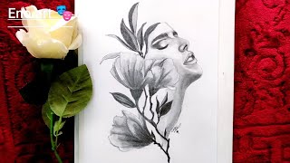 فلتزهرى مجدداََ .. رسم تعبيري بالرصاص للمبتدئين || سلسلة الرسوم التعبيرية || Easy expressive drawing