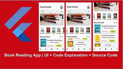 Flutter | Book Reading App | UI Challenge