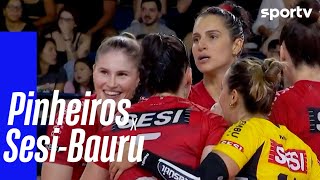 Sesi Vôlei Bauru vence o Pinheiros e sai na frente na final do Paulista  feminino - Na Nossa Rede
