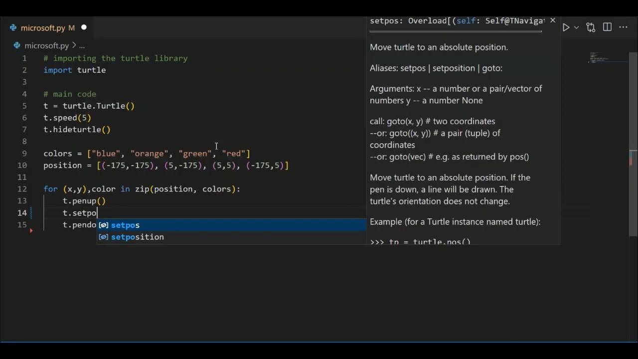 Microsoft Logo using Python Turtle - YouTube