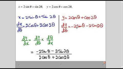 TKMaths A Level Differentiation   Parametric equation N18/33/q4