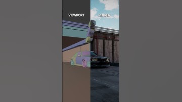 Viewport v/s Render 💣#scifi #automobile #cardrift #blender3d #vfxartist #vfxbreakdown #youtubeshorts