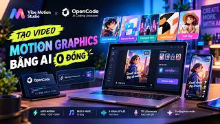 Tự Động Tạo Video Motion Graphics Bằng AI | Vibe Motion Studio & OpenCode screenshot 1