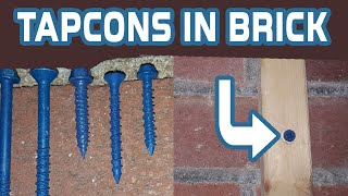 Tapcon screws into brick | How to use Tapcons to install shelves on brick wall, or pictures,  etc by Tools and Repairs 11,620 views 11 months ago 9 minutes, 35 seconds