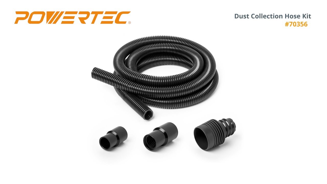 10' Dust Collection Hose & Fittings Set POWERTEC 70356 Woodworking