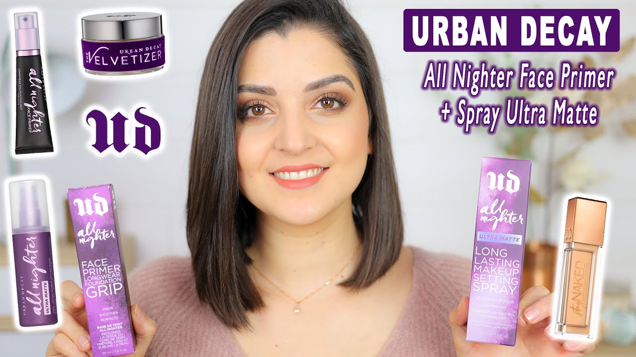 NEW ! URBAN DECAY ALL NIGHTER FACE PRIMER + SPRAY ULTRA MATTE / Full face Urban  Decay - TOP ET FLOP - YouTube