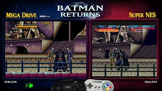 Batman Returns MD - The SNES game ported on Mega Drive - Comparison