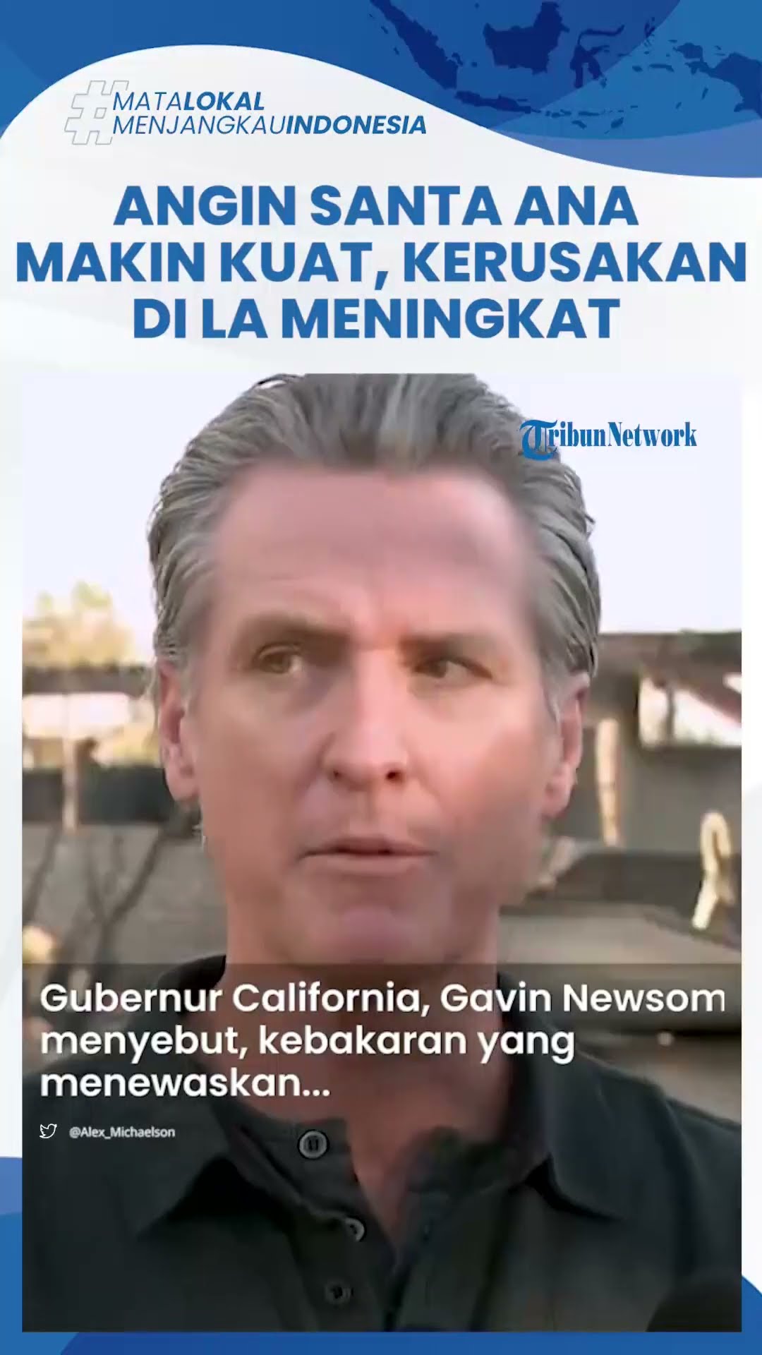 Diprediksi Angin Santa Ana Menguat 3 Hari, Kerusakan di Los Angeles Meningkat