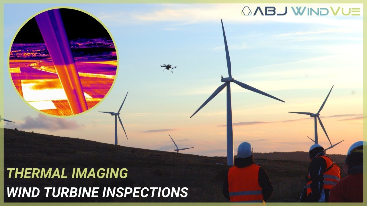Drone Wind Turbine & Blade with Thermal Imaging - ABJ WindVue - YouTube