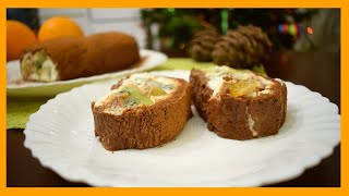 РУЛЕТ из печенья с КИВИ и МАНДАРИНАМИ.