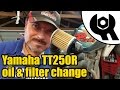 Yamaha TT250R Raid engine oil & filter change #1822