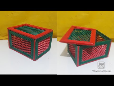 CAIXA FEITA COM CANUDOS DE PAPEL Faça e Venda muito #artesanato