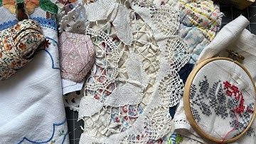 #slowstitching knutselen met mij | het begin van een textieldagboek geïnspireerd door @RailwayCot...