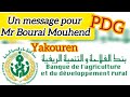 Un message pour le pdg de la banque la badr