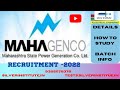 Mahagenco notification and Batch info