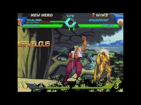 X-Men vs. Street Fighter - Dhalsim, Charlie vs. Wolverine, Storm