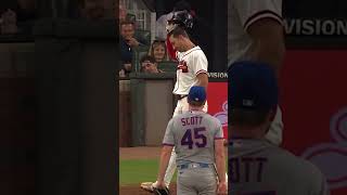 Christian Scott gets Matt Olson swinging 🥊 #baseball #highlights #newyork #sports #clips #mlb