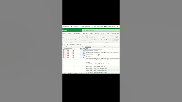 Xlookup() #excel #hlookup #vlookup #microsoftexcel #youtubeshorts #viralshorts #excelfreetraining