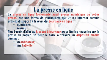 Quels sont les différents types de la presse ?