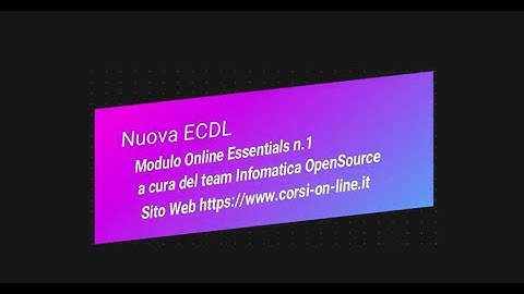 Nuova ICDL/ECDL - Modulo - Online Essentials n.1