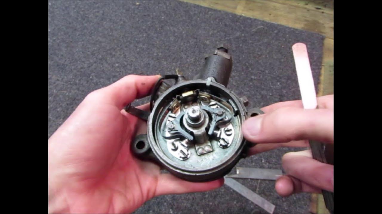 Flathead V8, setting the points without a fixture YouTube