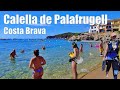 Calella de palafrugell beach walk 4k spain costa brava