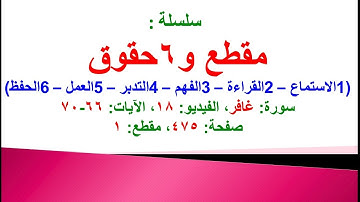 مقطع و6 حقوق (سورة غافر الفيديو 18 الآيات: 66-70) (في المصحف صفحة 475 مقطع 1) محمد ماضي