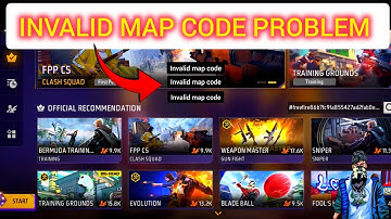 HOW TO FIX INVALID MAP CODE ISSUE IN FREE FIRE | #7