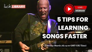 5 Top Tips For Learning Songs Faster | Danny Gill Live Webinar