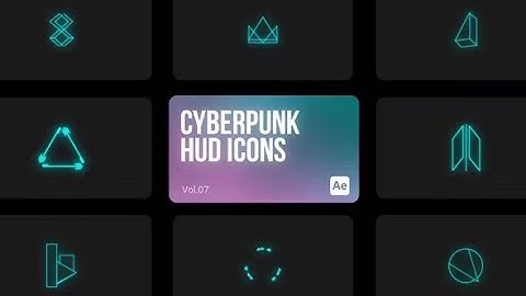 Cyberpunk HUD Icons 07 for After Effects Template Download