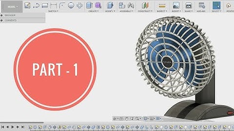 fusion 360 beginners tutorial | modeling a table fan (part -1)  - fusion 360 tutorial