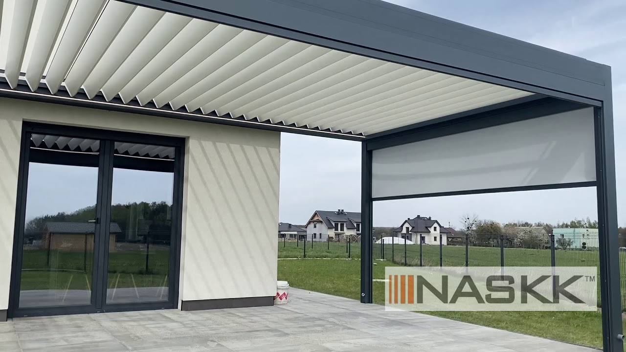 Pergola bioklimatyczna lamelowa BRUGIA o wymiarze 600x400