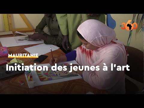 Mauritanie  en l'absence d'une école des beaux arts, Ibrahima Adama Fall initie les jeunes