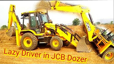 Lazy Driver in JCB Dozer - JCB Dozer Loading Stone To Truck - JCB VIDEO