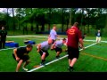 Offensive linemen quickstep football drill