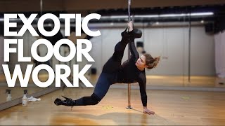 6 Pole Dance Floor Work Moves (Exotic Dance Tutorial)