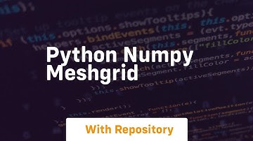 python numpy meshgrid