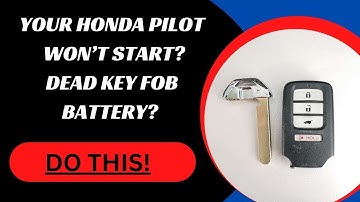 How to Start a Honda Pilot with a Dead Key Fob (2016-2022) #HondaPilotkeyfob #deadkeyfobHondaPilot