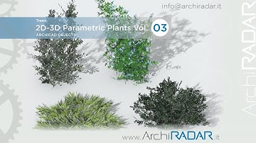 2D 3D Parametric Plants Volume 03 - ARCHICAD Objects