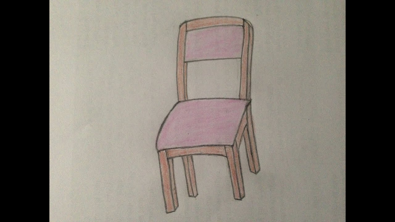 Cách Vẽ Cái Ghế Đơn Giản | Hướng Dẫn Vẽ Ghế Tựa Bằng Bút Chì | Draw A Chair  Step By Step - Youtube