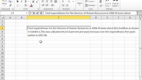 Enter a Line Break in a Cell - Excel 2010