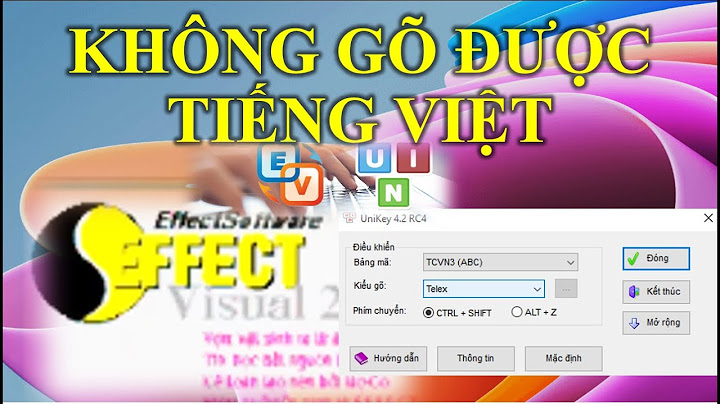 Hướng dẫn gõ tiếng việt trong after effect