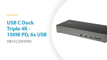 Triple 4K Monitor USB Type-C Docking Station - DK31C2DHSPD | StarTech.com